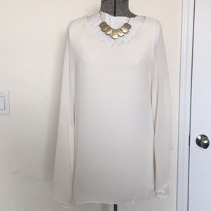 Coveted Clothing Cream Women’s Blouse Size M